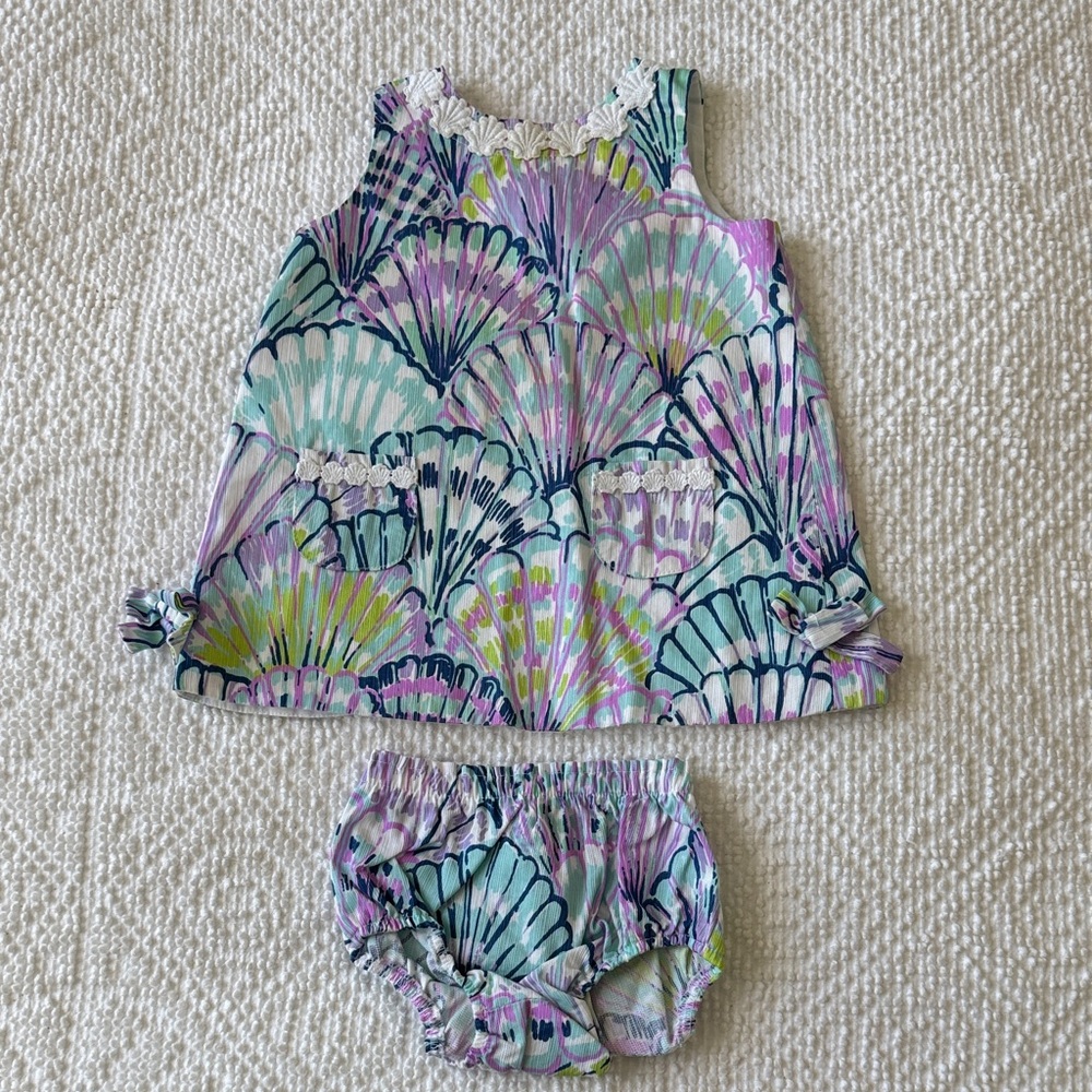 NWOT Lilly Pulitzer Baby Lilly shift Dress and Bloomers Set 18-24M